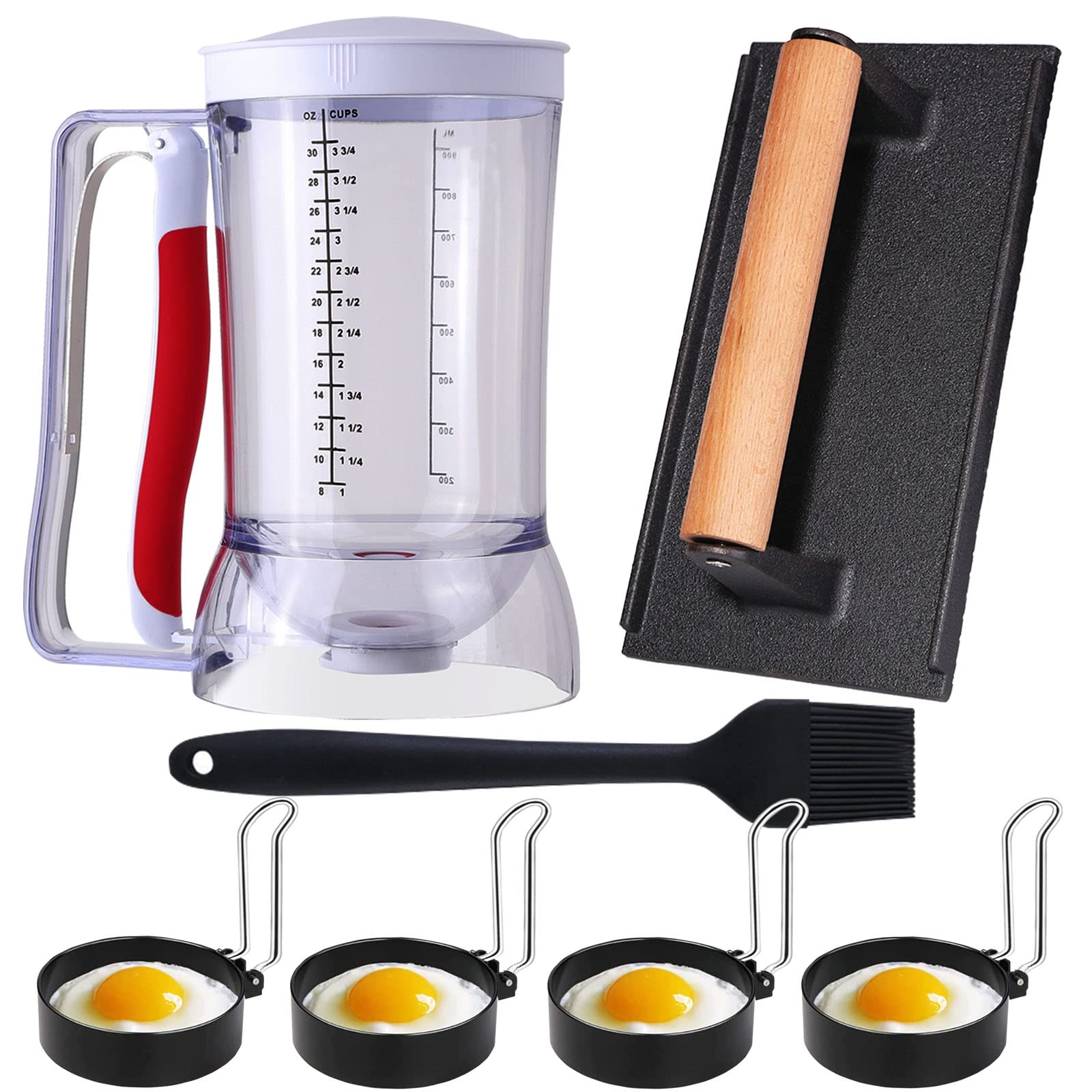 RZSTBSFC pancake dispenser for even batter distribution on the Blackstone griddle.