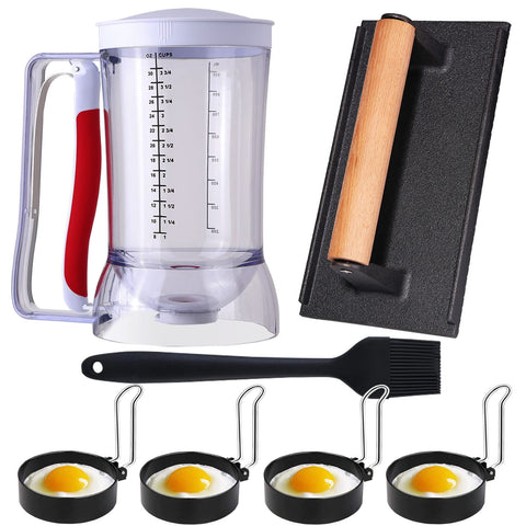 RZSTBSFC pancake dispenser for even batter distribution on the Blackstone griddle.