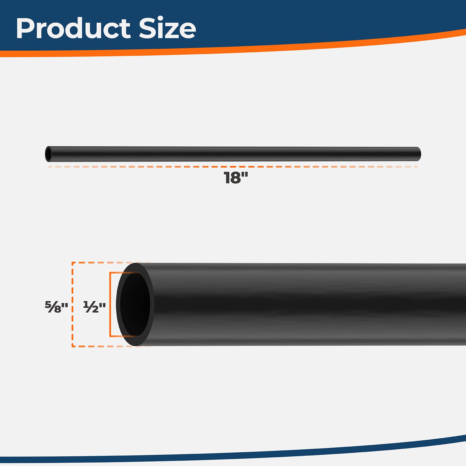 RZWWBAKING black pool feeder tube enables reliable inline chemical delivery.