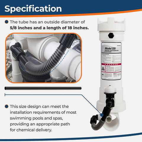 RZWWBAKING lightweight black tubing for easy maintenance and setup.