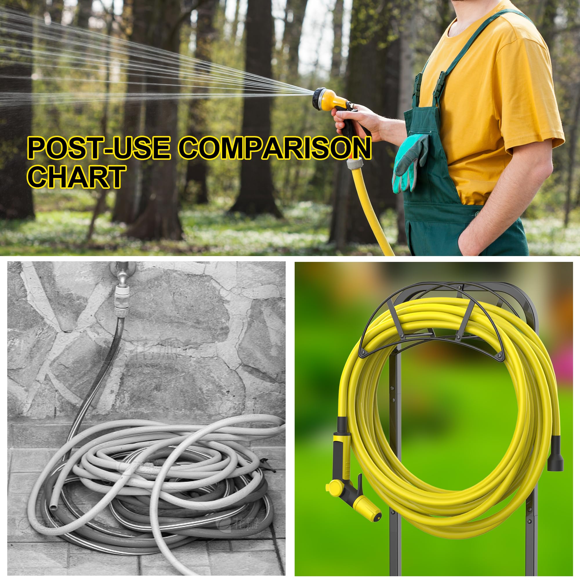 S SUCHEK garden hose holder in outdoor storage setup, keeping hose organized outdoors