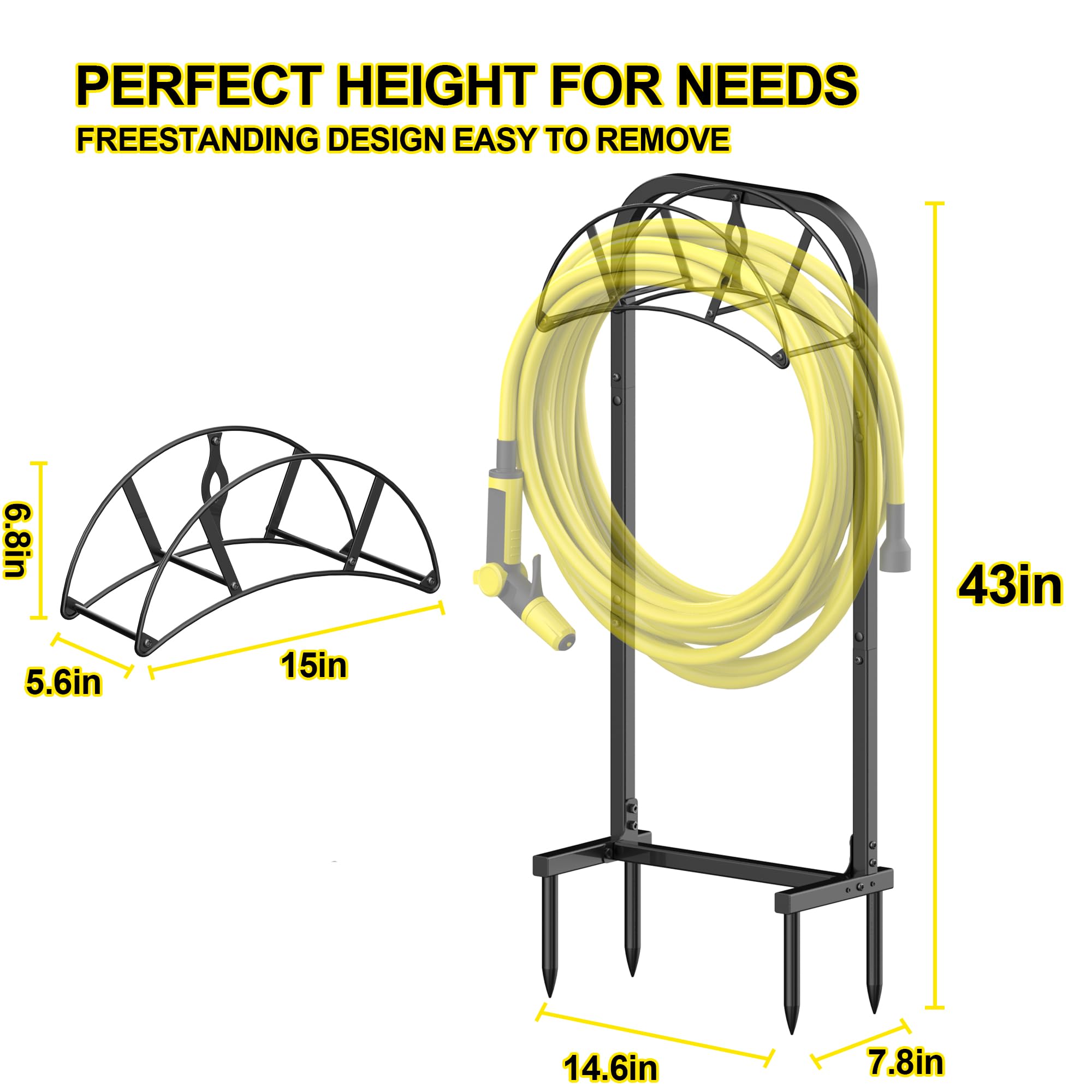 S SUCHEK heavy-duty hose holder with powder-coated steel finish for rust resistance
