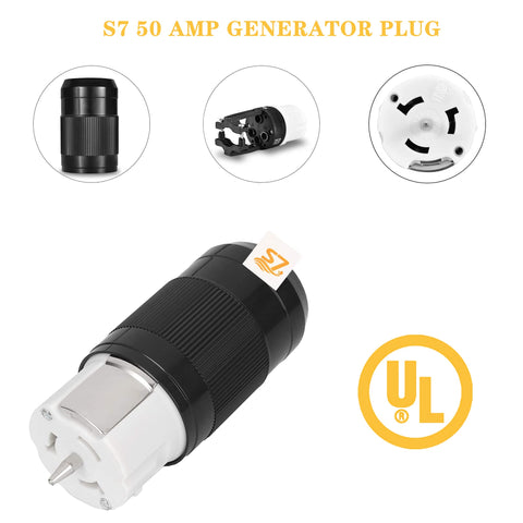 S7 generator connector female 125/250V with clear labeling for safe setup.
