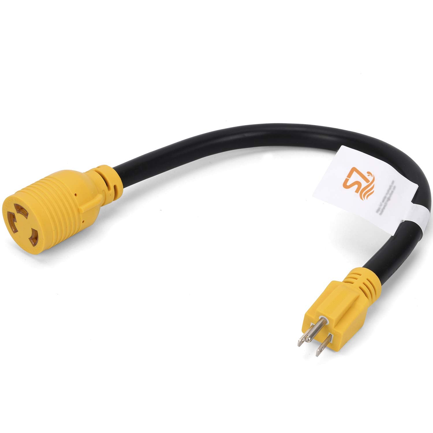 S7 20-inch power adapter cord with 15A to 30A conversion for RV and camp setups