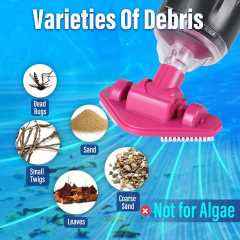 S7 spa vacuum with brush-head attachments for thorough debris removal.