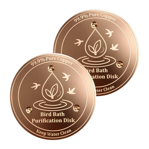 SAC SMARTEN ARTS copper disc 4-inch in birdbath for clearer water and easy maintenance