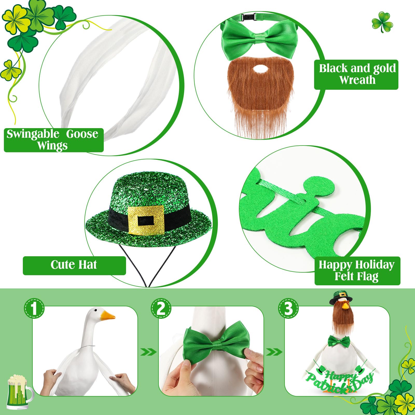 Sadnyy banner for St Patrick's Day goose setup boosts visibility