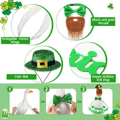 Sadnyy banner for St Patrick's Day goose setup boosts visibility