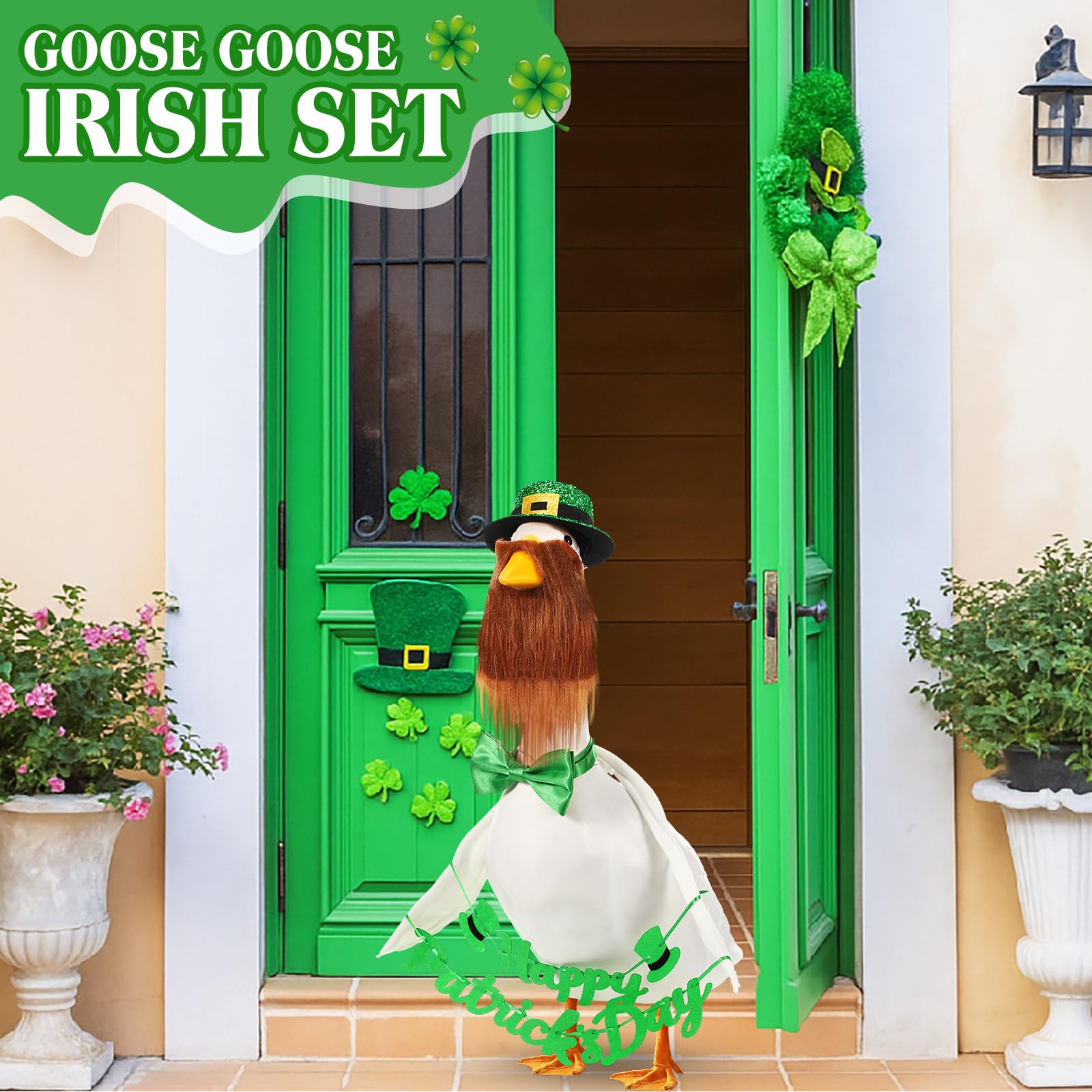Sadnyy goose wings provide poseable accents for yard scenes