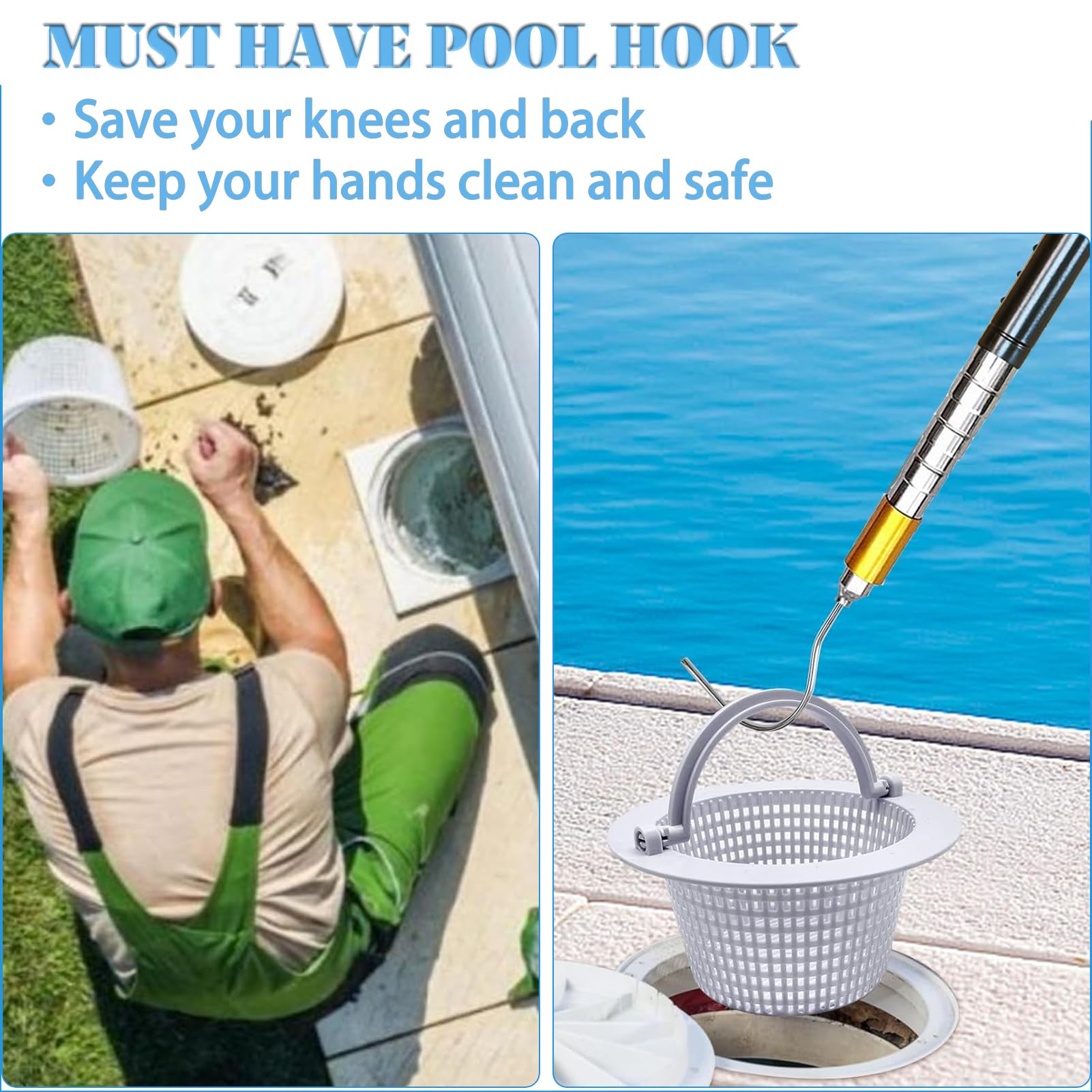 Sadoia twist lock extendable pole adjusting length from 21 to 63 inches.