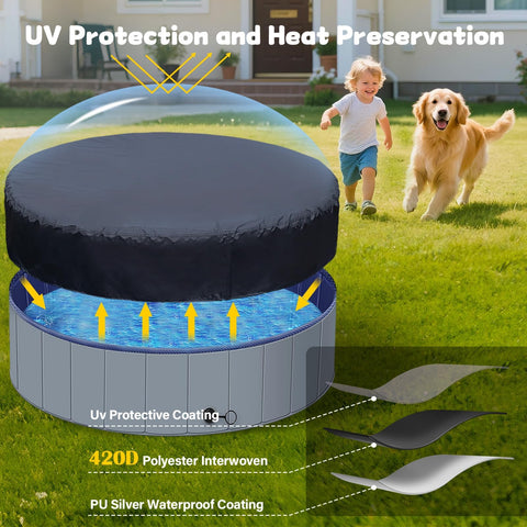 Safana versatile round-pool cover for other outdoor items.