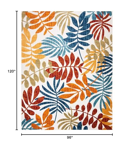 Safavieh Cabana outdoor rug cream-red florals, ideal for mudrooms