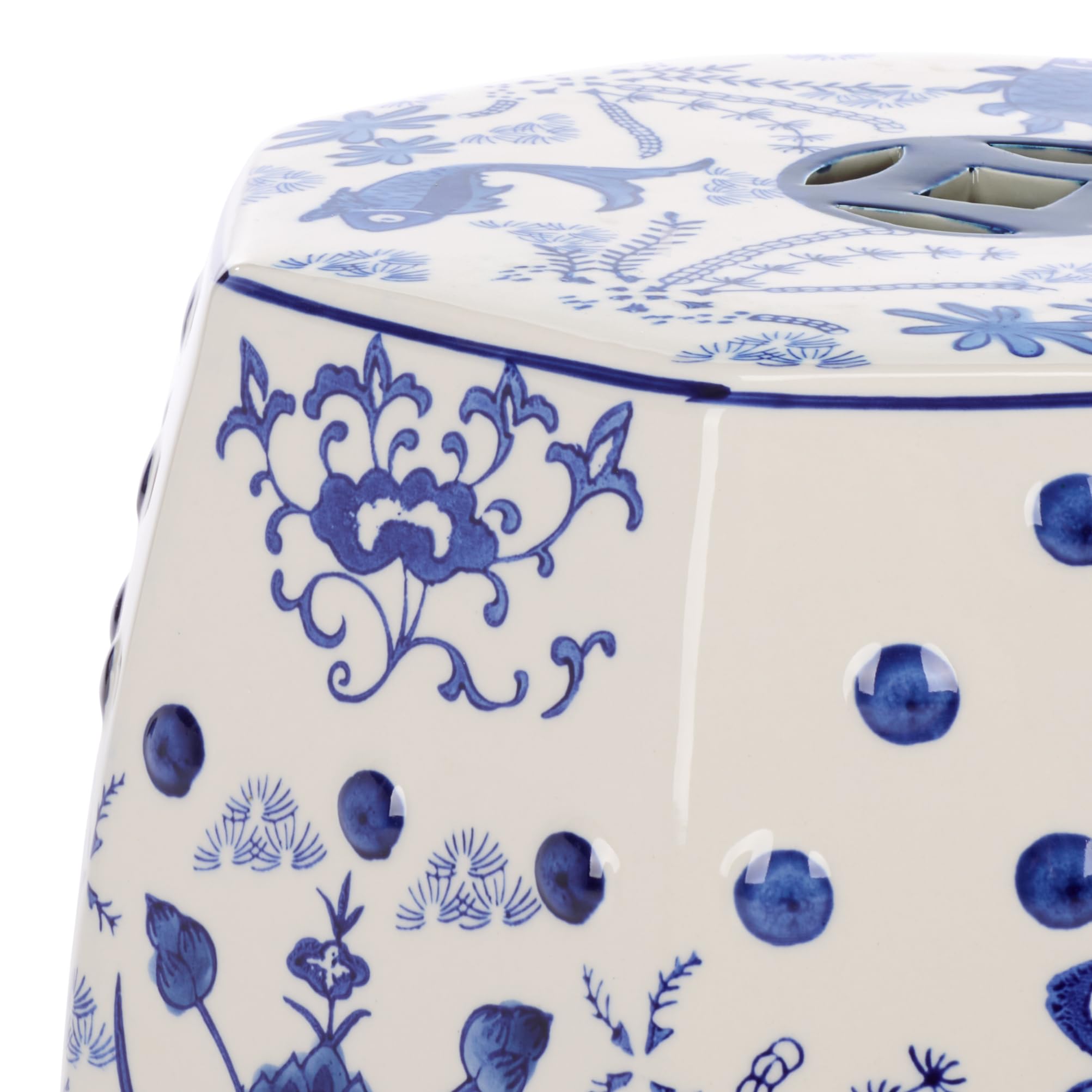 Safavieh Castle Gardens terrace stool adds subtle colour to outdoor corners