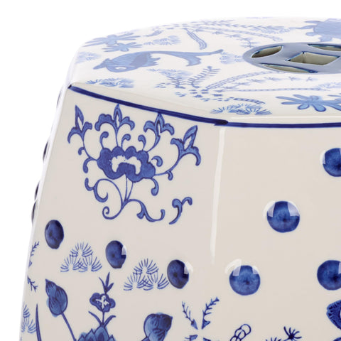 Safavieh Castle Gardens terrace stool adds subtle colour to outdoor corners