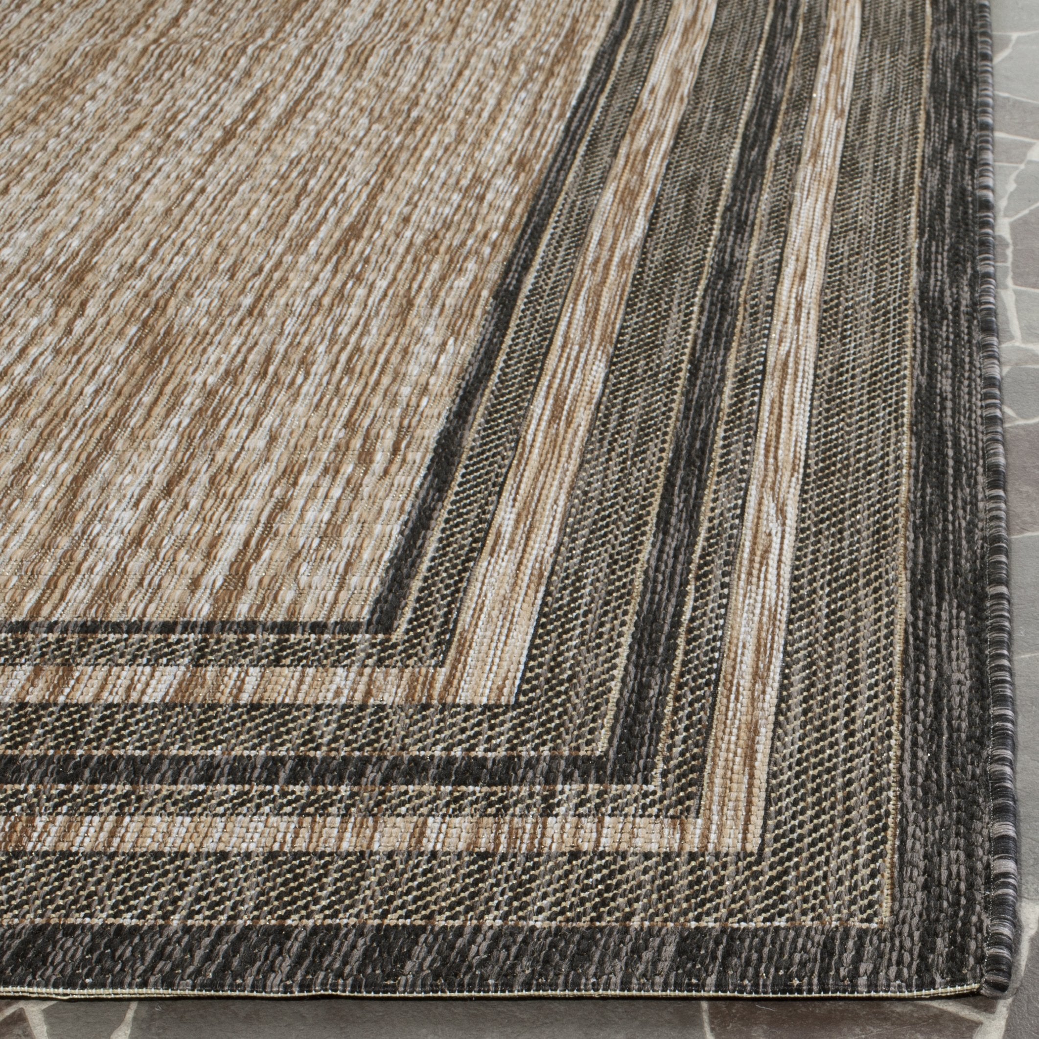 SAFAVIEH Courtyard natural-black runner in garden or yard settings for curb appeal.