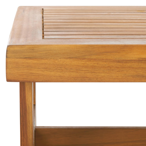 Safavieh Lynn outdoor coffee table elevates any deck with sustainable acacia wood