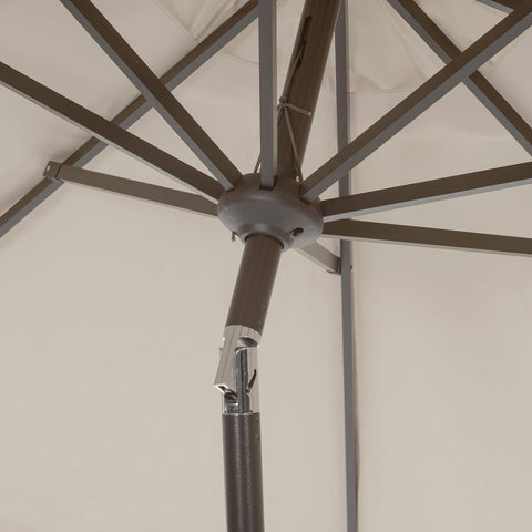 SAFAVIEH nine-foot canopy suits decks, patios, and pool areas.