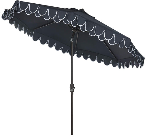 Safavieh poolside umbrella viewed from top for shaded lounging.