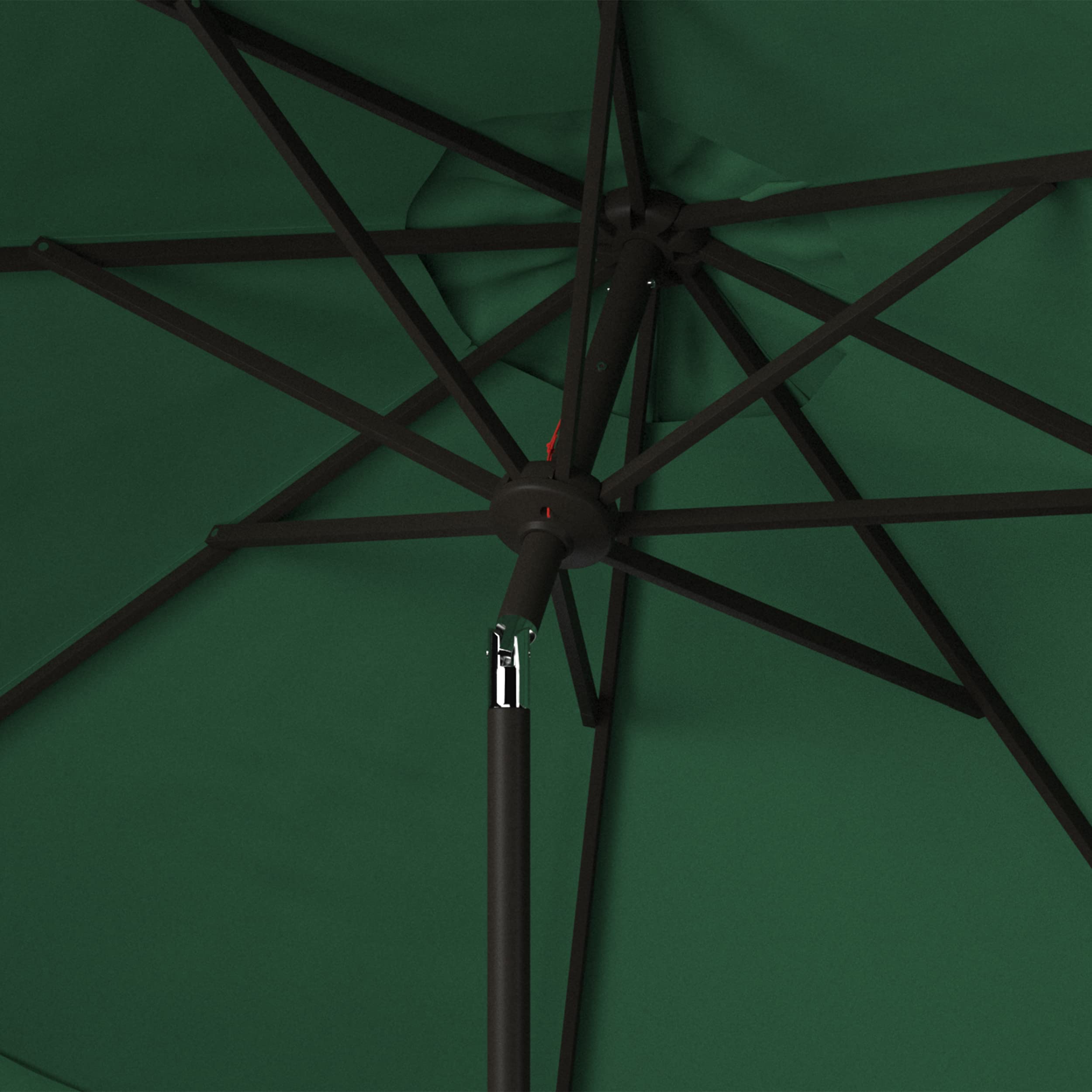 SAFAVIEH UV resistant canopy protects surfaces and guests outdoors.