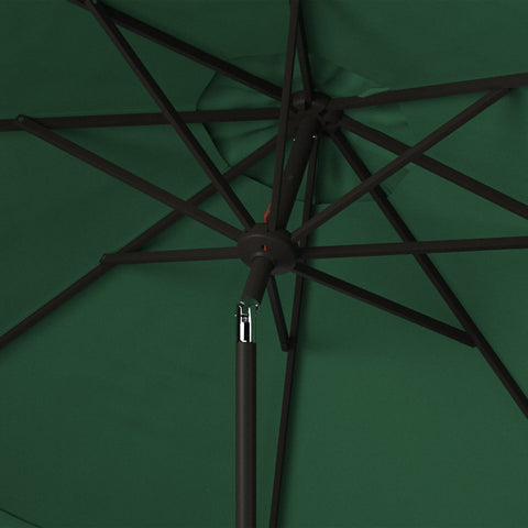 SAFAVIEH UV resistant canopy protects surfaces and guests outdoors.