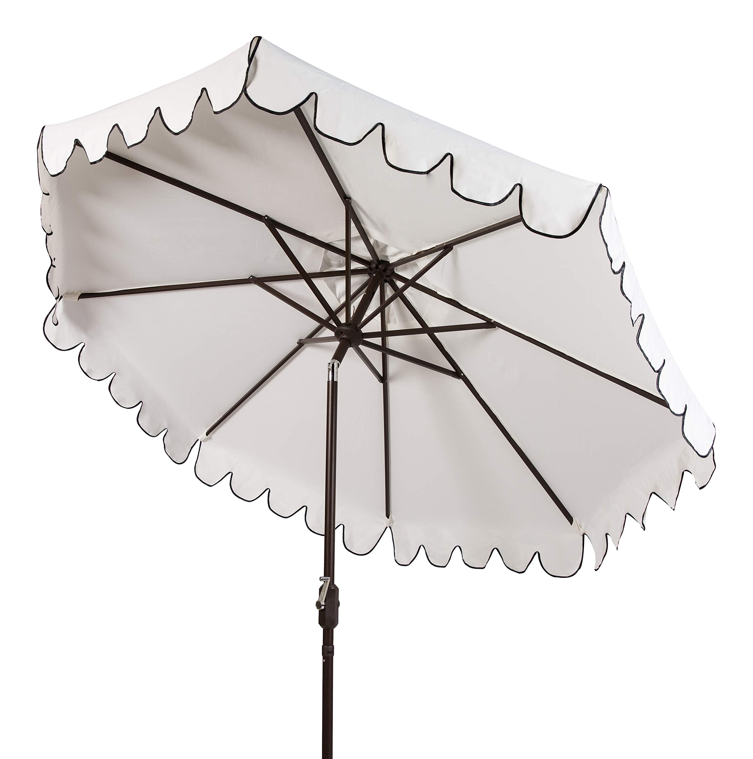 Safavieh Venice umbrella with metal frame for durable outdoor coverage.