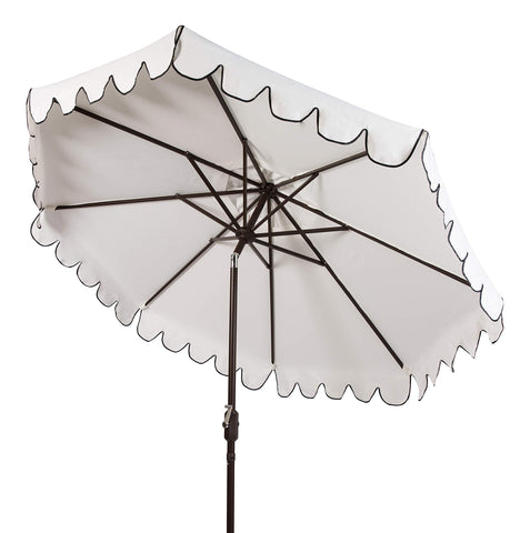 Safavieh Venice umbrella with metal frame for durable outdoor coverage.
