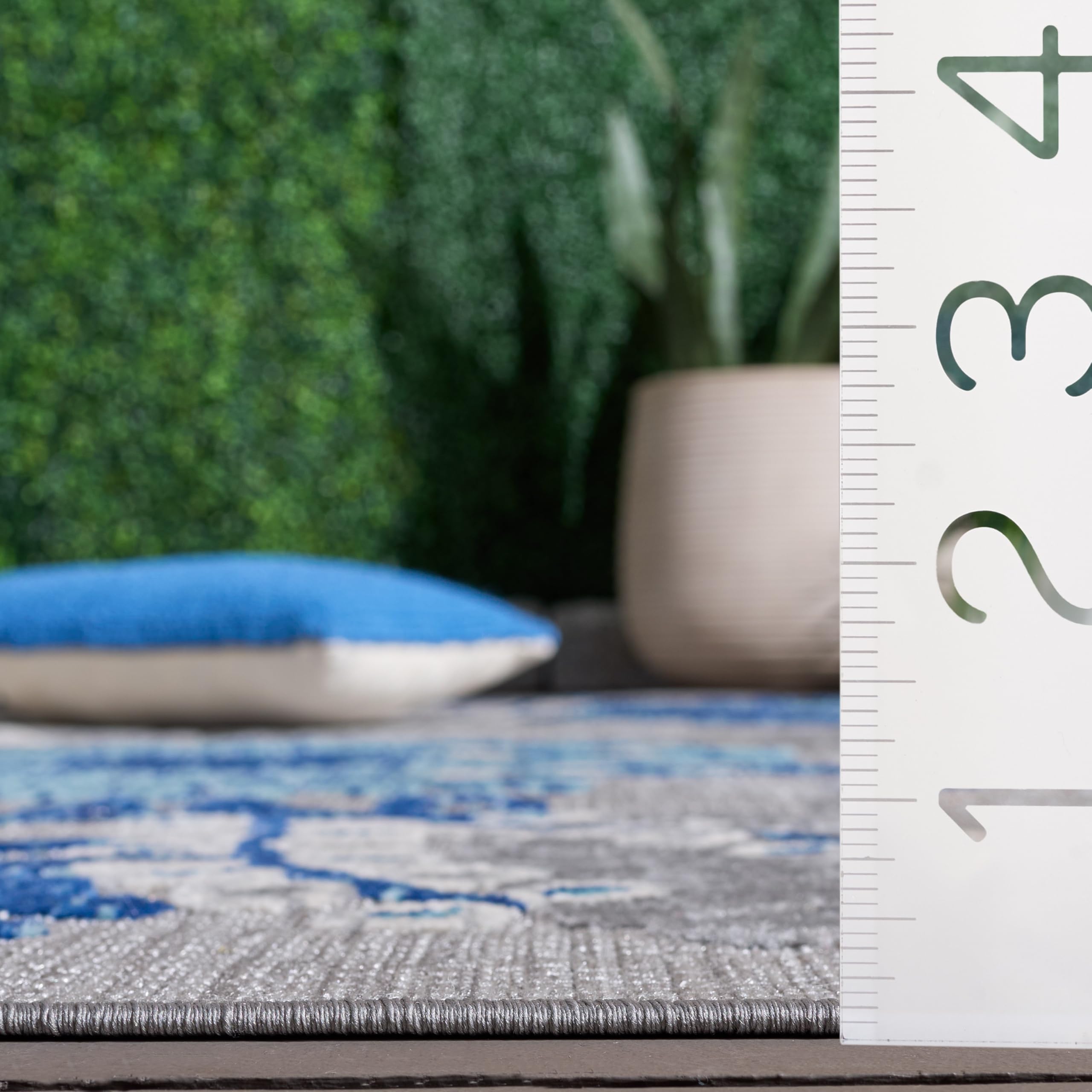 Safavieh Cabana rug supports kid- and pet-friendly living with low-shed fibers.
