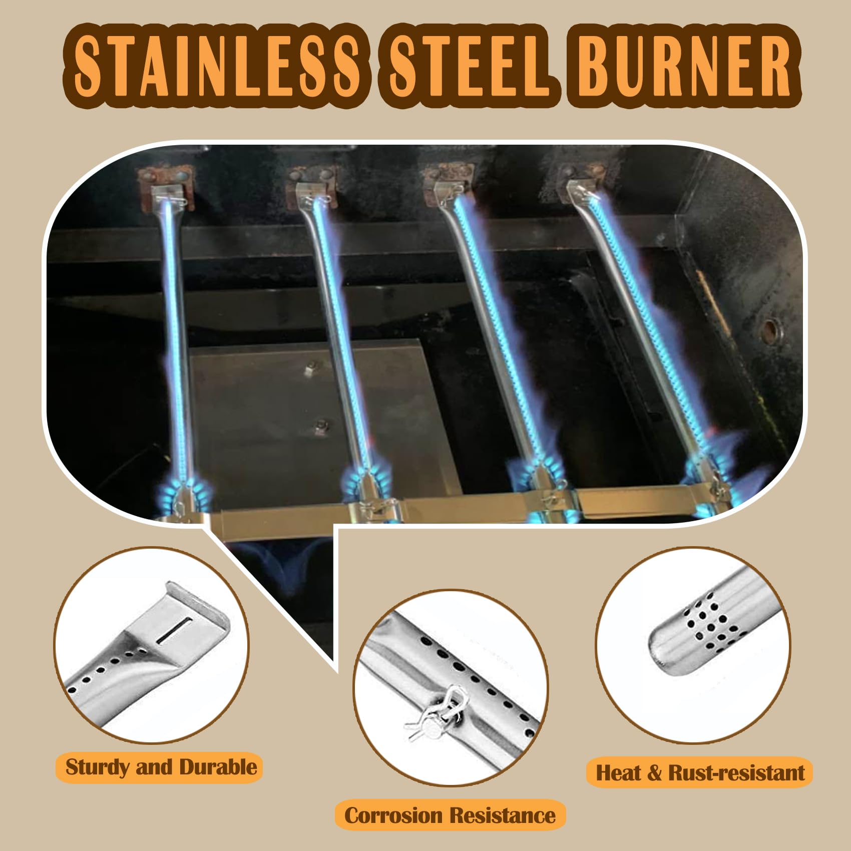 SafBbcue carryover tube with adjustable length fits multiple grill layouts
