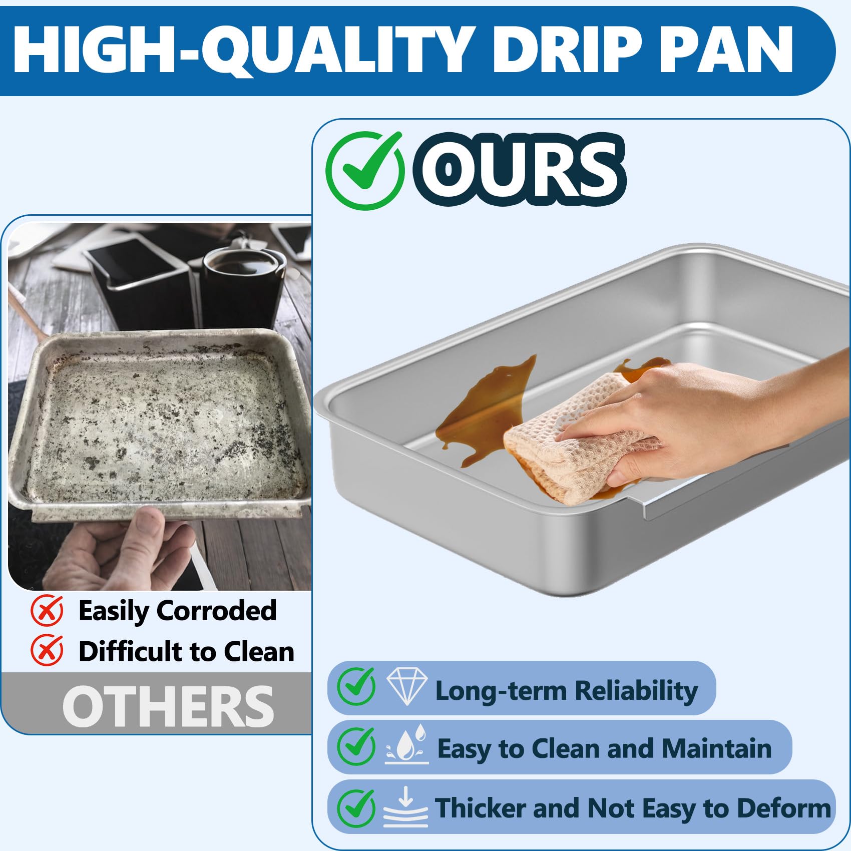 SafBbcue disposable liners 6415 compatible with Weber drip trays