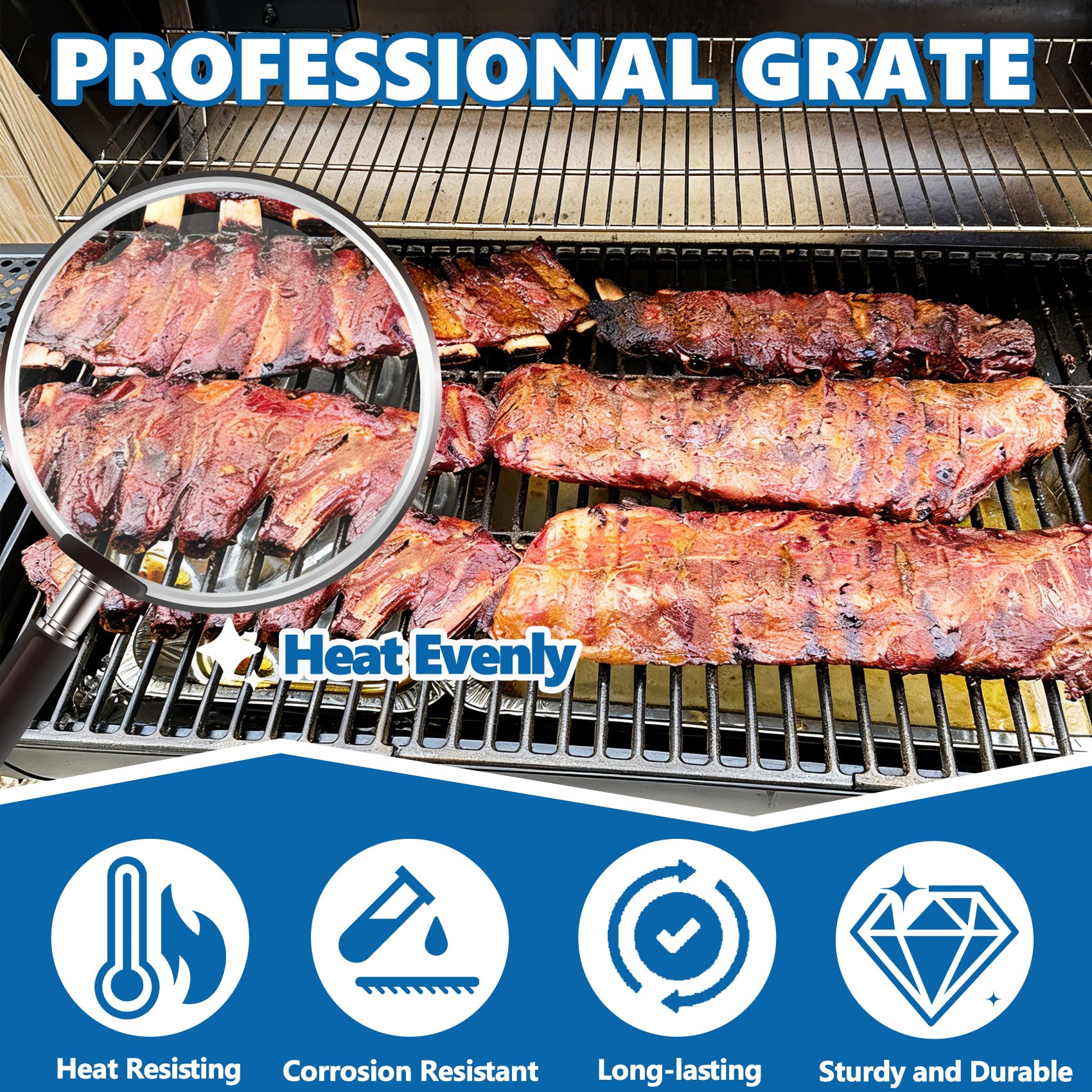 SafBbcue even cooking across the grate surface