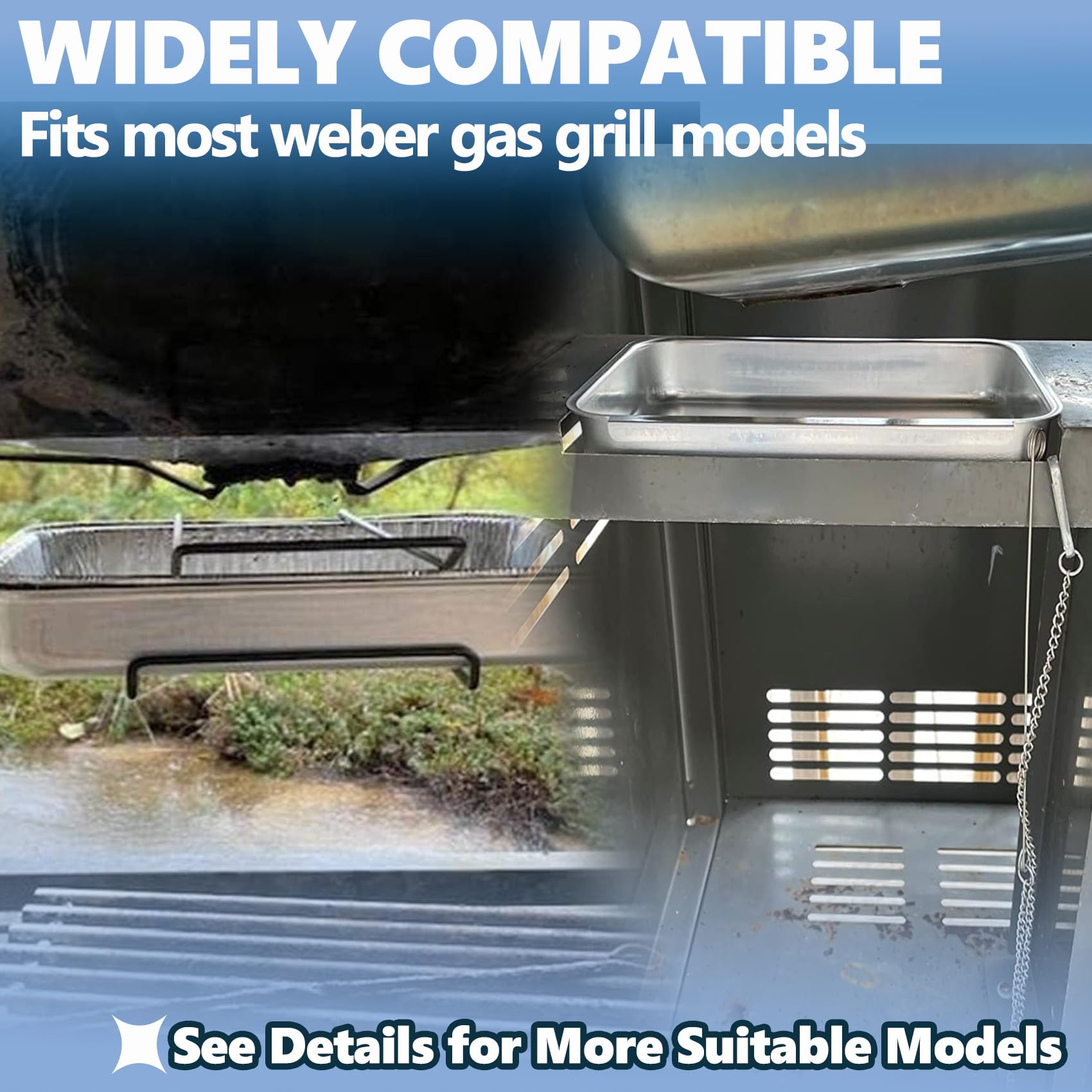 SafBbcue grease tray for Genesis II 300 series promotes mess-free grilling