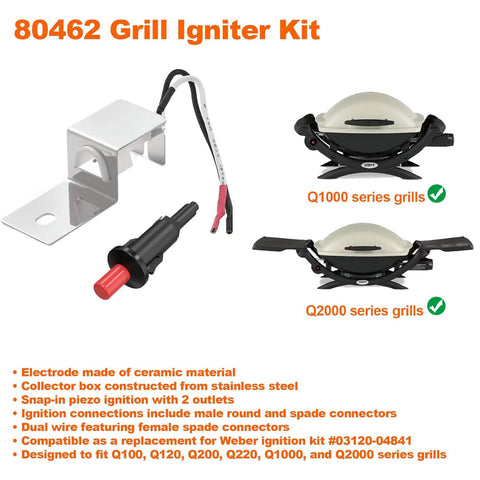 SafBbcue Weber collector box and electrode wires close-up, organized ignition components.