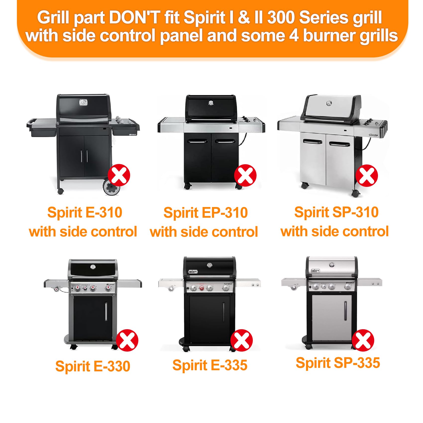 SafBbcue Spirit II 300 models kit for easy replacement.