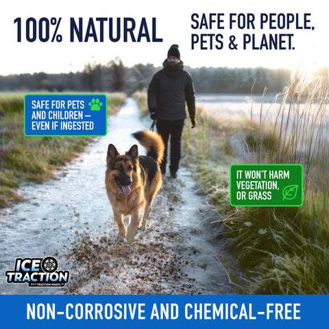 Safe Paw Ice Traction on concrete surfaces resists washout and helps footing.