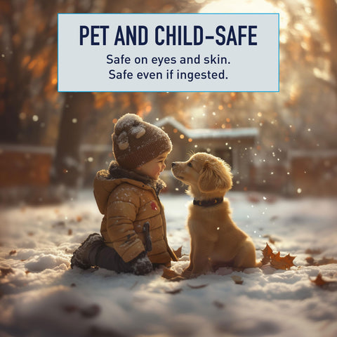 Safe Paw pet-friendly winter use outdoors with pets and family