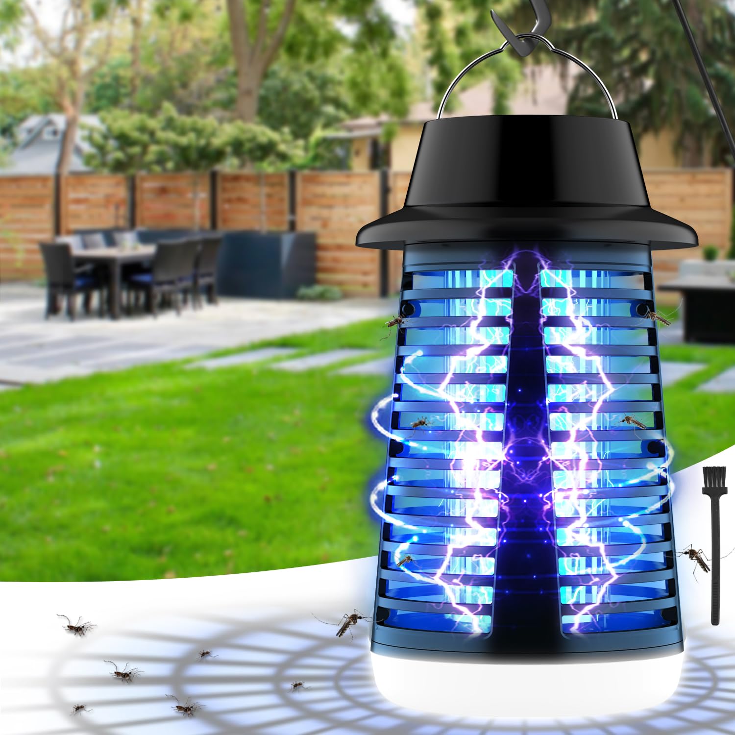 SaFeli Bug Zapper front view showing 4200V grid for efficient pest control