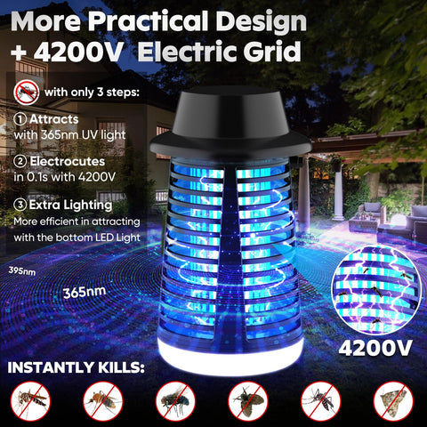 SaFeli Bug Zapper set up on an outdoor patio for evenings outdoors