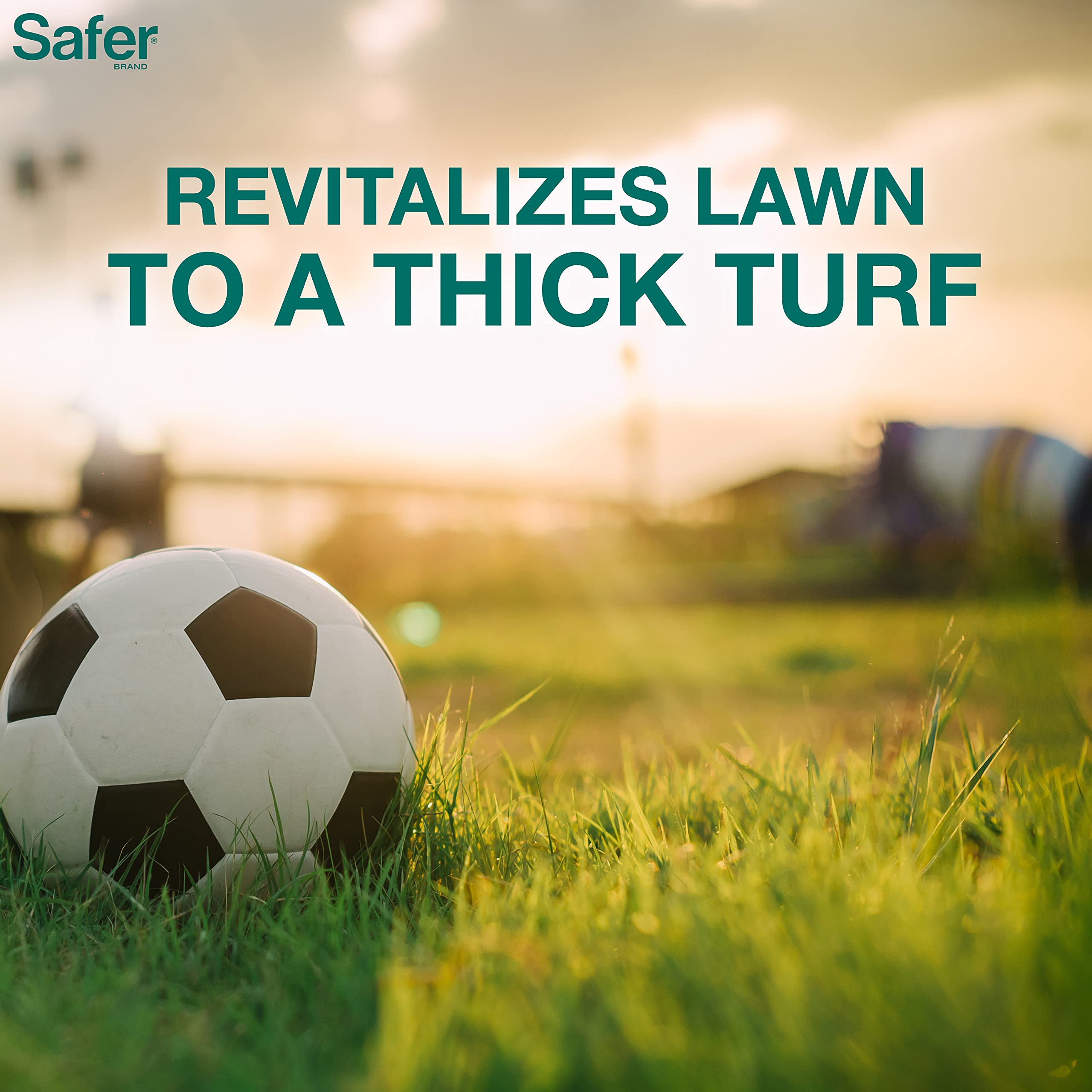 Safer Brand Lawn Restore product label shows 9-0-2 NPK for balanced feeding.