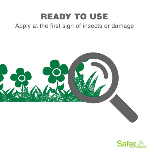 Product being sprayed on fruits and vegetables to protect crops.
