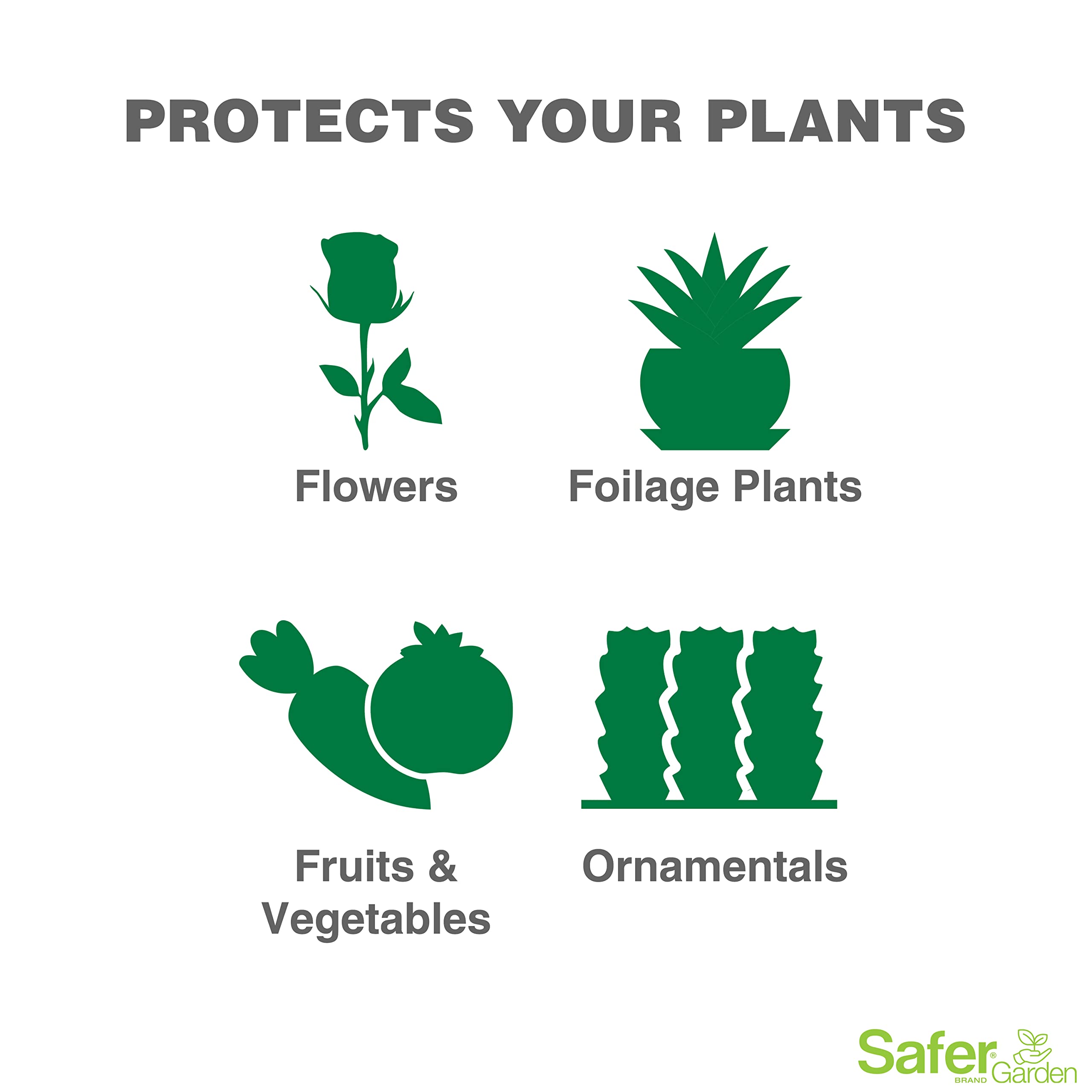 Safer Garden 3-in-1 OMRI-listed label confirms organic compatibility.