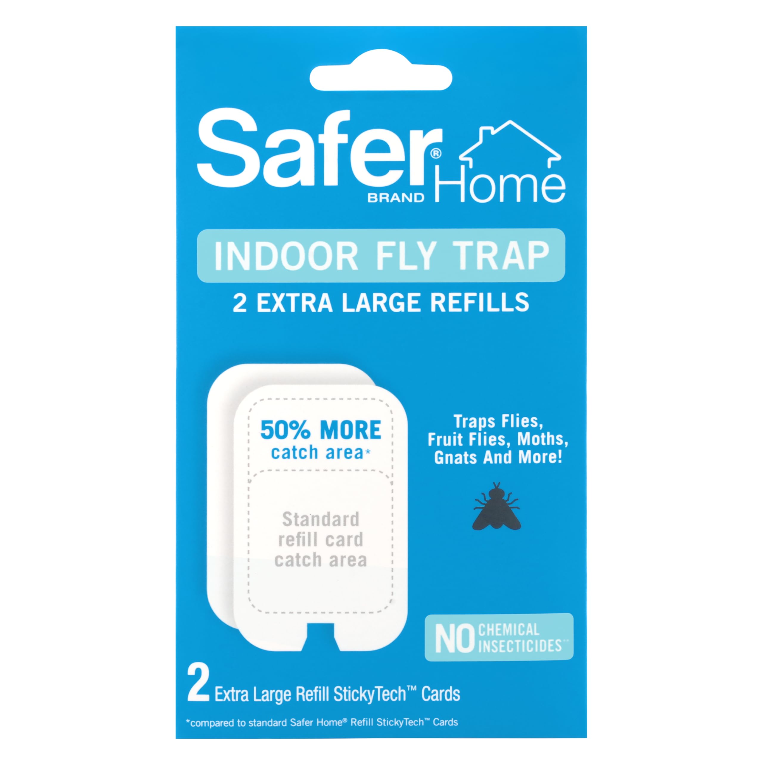 Safer Home extra-large glue card refill attached to trap for secure insect capture.