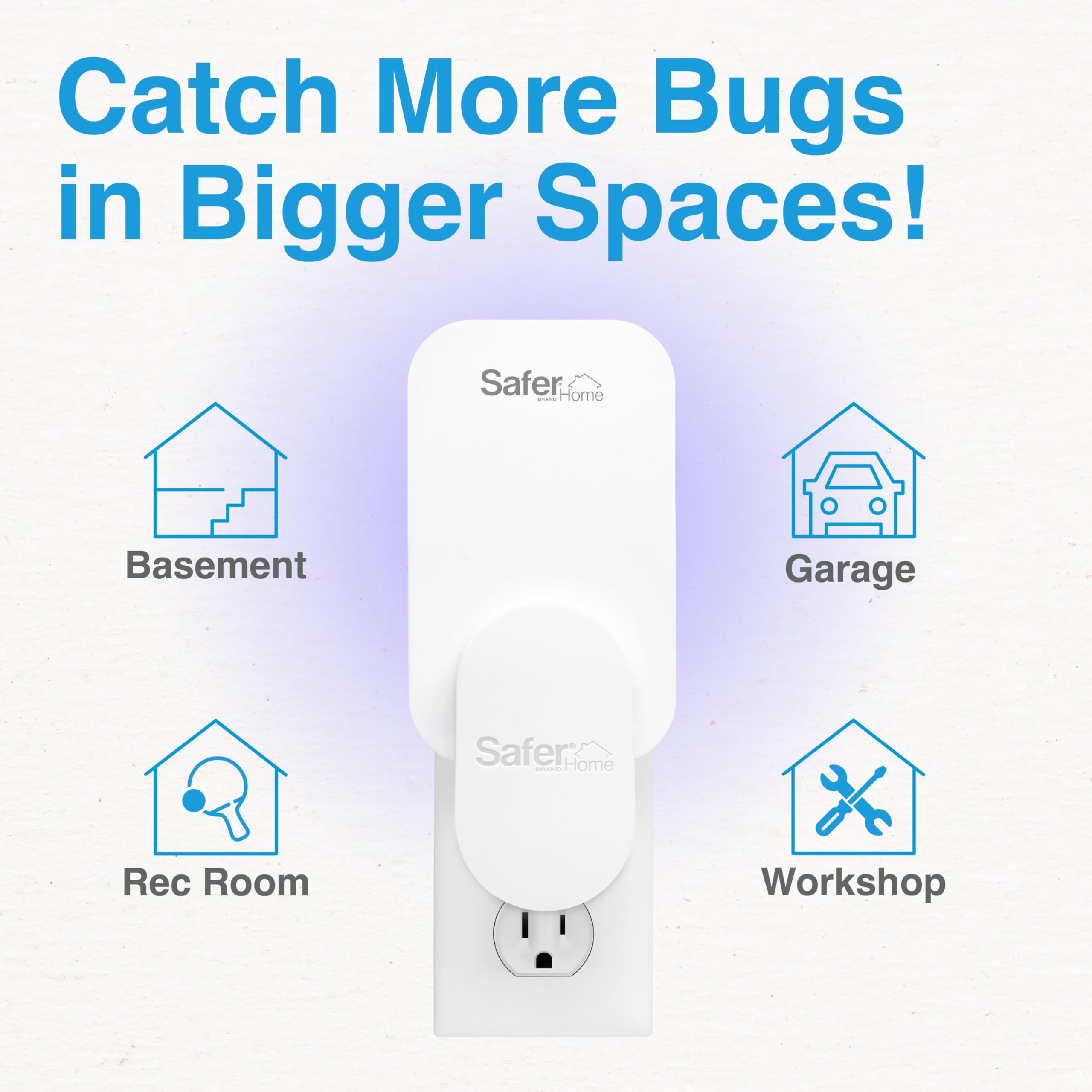 Safer Home refill card with wall-side glue keeps mess out of sight.