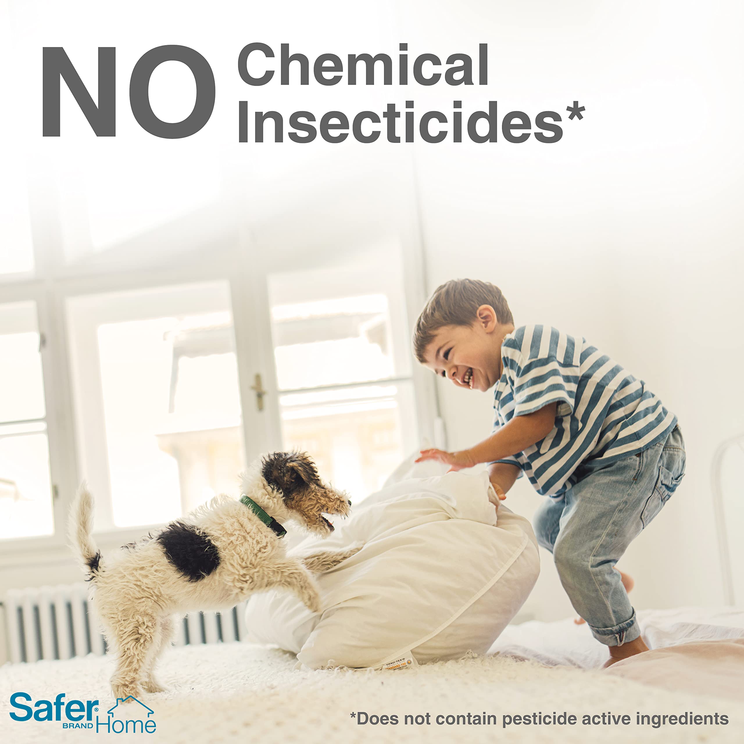 Safer Home Houseplant Stake inserted into soil for discreet pest control.