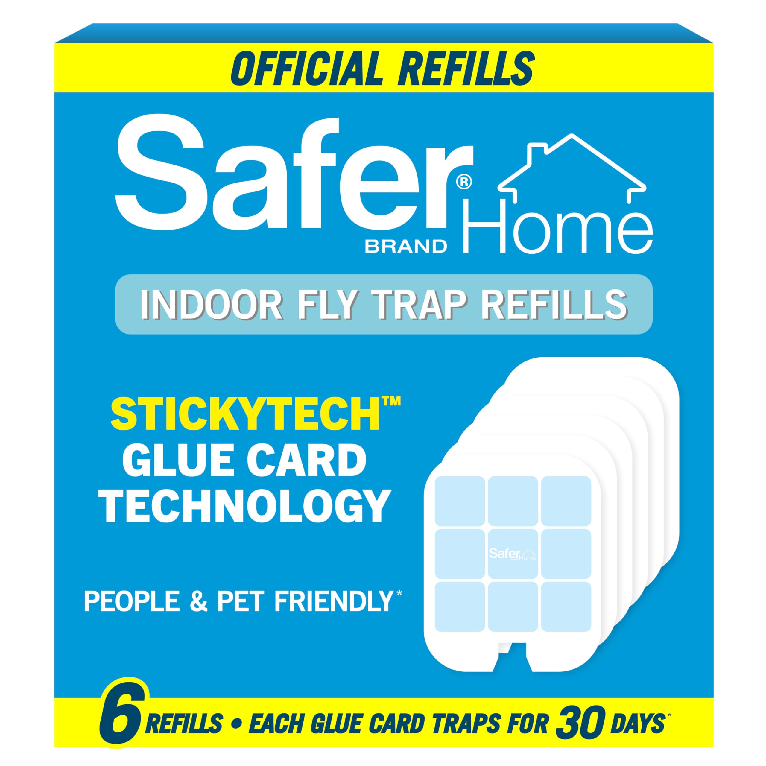 Safer Home SH506 glue card refill inserted in SH502 trap near kitchen light.