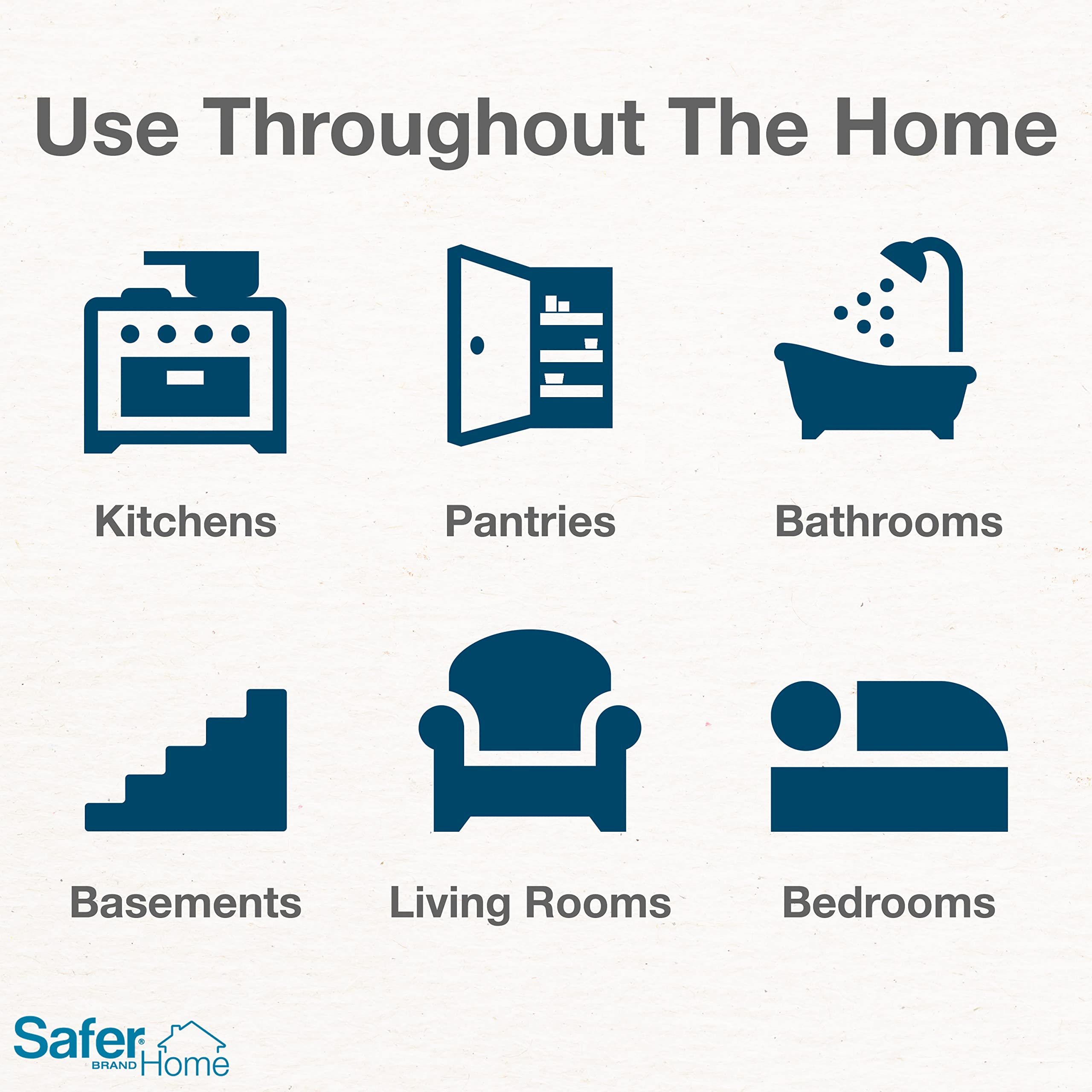 Safer Home silverfish removal spray along a baseboard for versatile use.