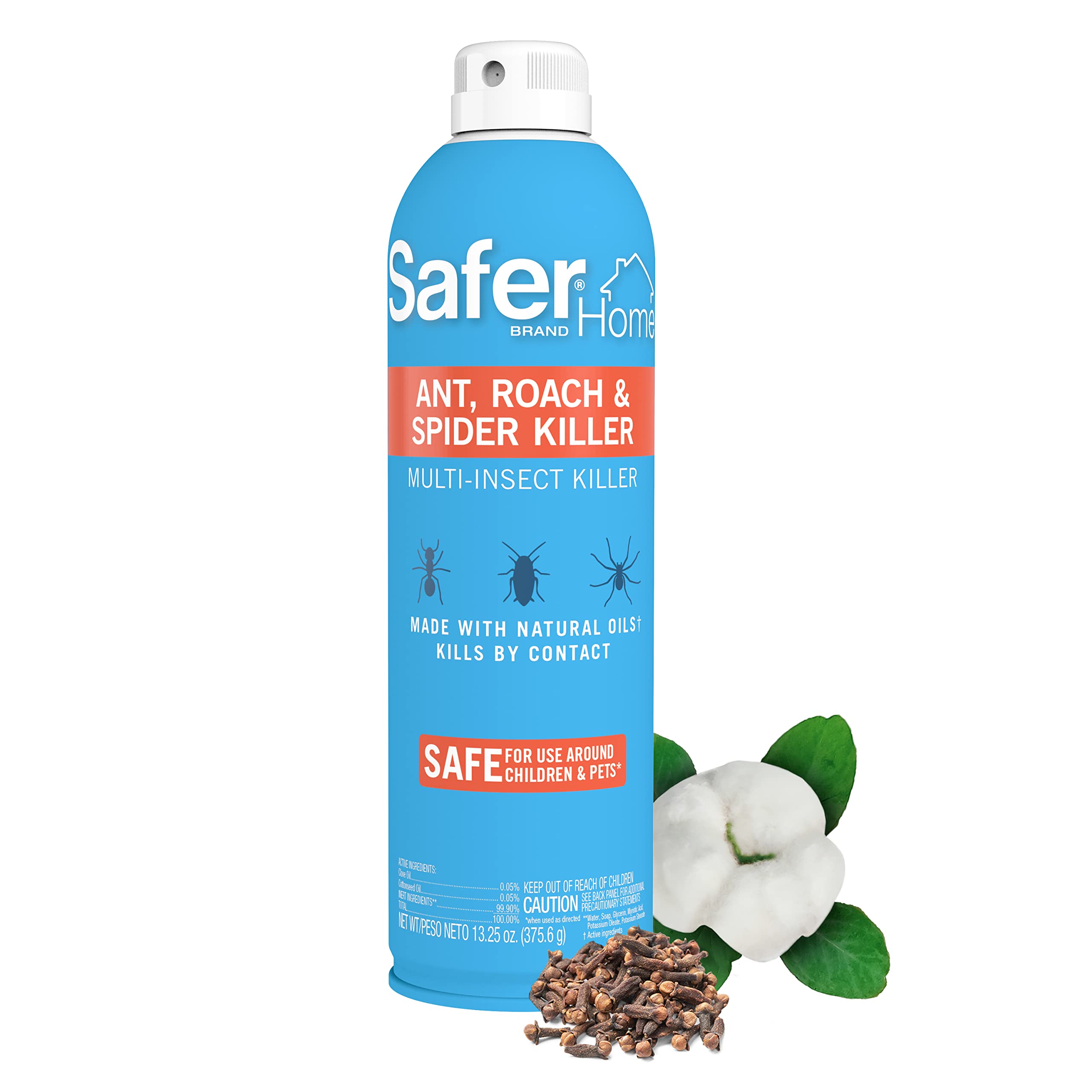 Safer Home spray bottle in use shows quick mist for fast pest control.