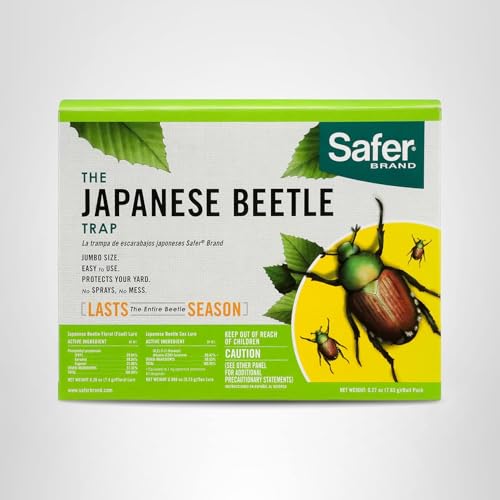 Safer trap ready for outdoor use to manage beetles around plants.
