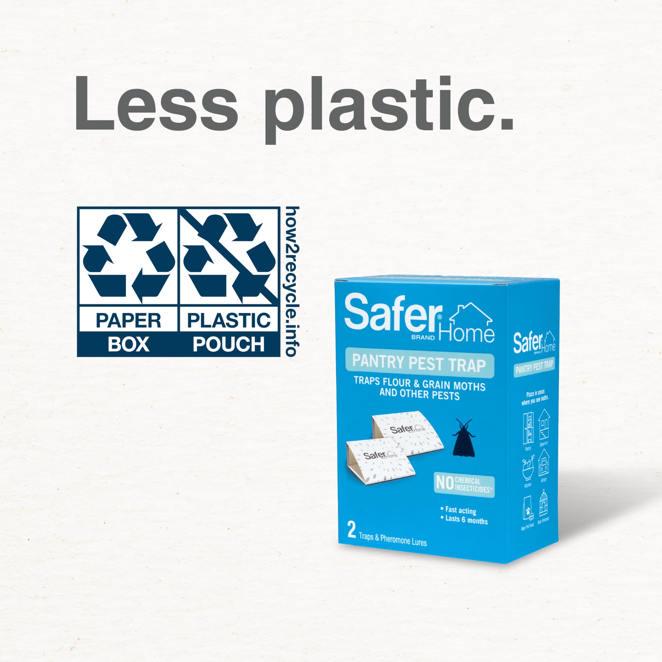 Monitor and respond quickly with Safer’s visible shield against pantry pests