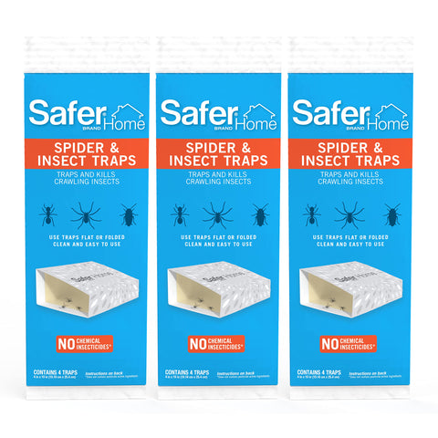 Safer SH400SR traps, folded design, discreet pest capture along baseboards.