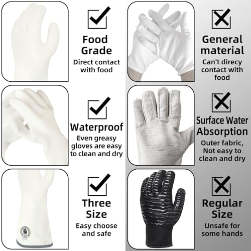 Lingli silicone oven gloves close-up highlighting heat resistance